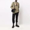 Camiseta de manga larga holgada para hombre Off-White con estampado Caravaggio Niños en verde militar