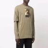 Camiseta de manga larga holgada para hombre Off-White con estampado Caravaggio Niños en verde militar