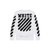 Camiseta de manga larga OW con estampado de grafitis en blanco y negro