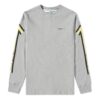 Camiseta de manga larga para hombre con estampado de Arrows en la espalda «Gris-Amarillo»