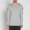Camiseta de manga larga para hombre con estampado de Arrows en la espalda «Gris-Amarillo»
