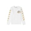 Camiseta de manga larga para hombre con estampado de Tape Arrows SS20, color blanco