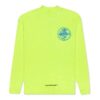 Camiseta de manga larga para hombre con logo 3D impreso, color amarillo