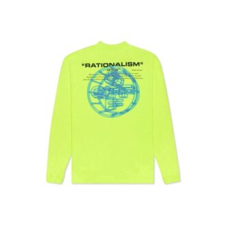 Camiseta de manga larga para hombre con logo 3D impreso, color amarillo