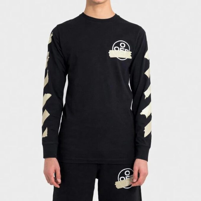 Camiseta de manga larga Tape Arrow «Negro»