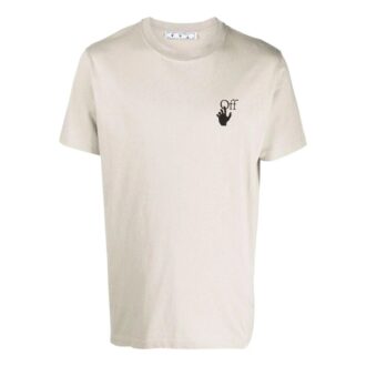 Camiseta de pantalón corto con cuello redondo y estampado de logotipo de Arrows, color blanco cremoso