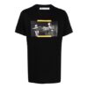 Camiseta de pantalón corto con estampado para hombre Off-White SS21, color negro