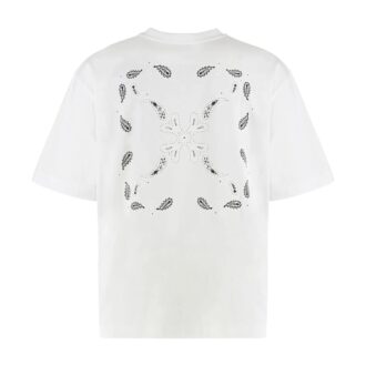 Camiseta de pantalón corto de skate con flecha y pañuelo «Blanca»
