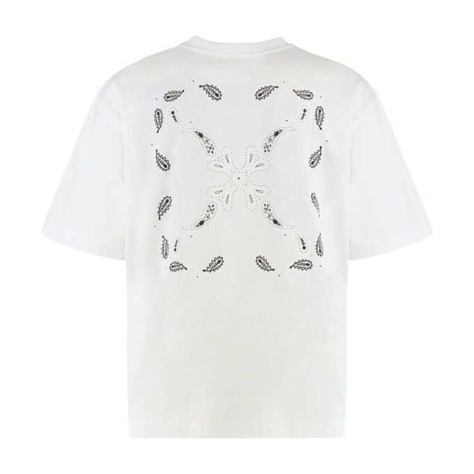 Camiseta de pantalón corto de skate con flecha y pañuelo «Blanca»