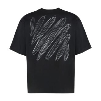 Camiseta de pantalón corto de skate con garabatos Diagonales «Negro»