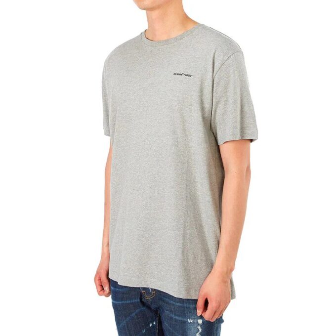 Camiseta de pantalones cortos ajustada con logo alfabético en el pecho, color gris