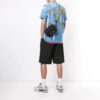 Camiseta de pantalones cortos azul tie-dye reflectante
