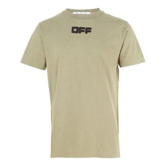 Camiseta de pantalones cortos con cuello redondo y estampado del logotipo, versión estándar, verde Camiseta de pantalones cortos con cuello redondo y estampado del logotipo, versión estándar, verde