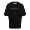 Camiseta de pantalones cortos con cuello redondo y logo FW21, versión entallada, negro