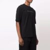 Camiseta de pantalones cortos con cuello redondo y logo FW21, versión entallada, negro