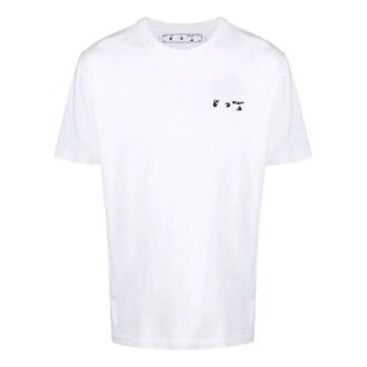 Camiseta de pantalones cortos con cuello redondo y logo FW21, versión estándar, blanca Camiseta de pantalones cortos con cuello redondo y logo FW21, versión estándar, blanca
