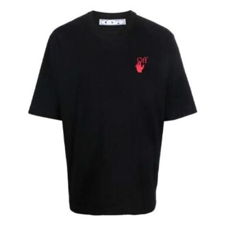 Camiseta de pantalones cortos con cuello redondo y logotipo FW21, versión estándar, negro Camiseta de pantalones cortos con cuello redondo y logotipo FW21, versión estándar, negro