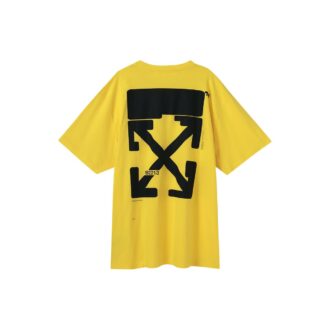 Camiseta de pantalones cortos con cuello redondo y logotipo Tech Marker de la colección SS21, versión estándar, color amarillo Camiseta de pantalones cortos con cuello redondo y logotipo Tech Marker de la colección SS21, versión estándar, color amarillo