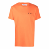 Camiseta de pantalones cortos con cuello redondo y logotipo, versión estándar, naranja