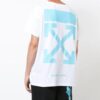 Camiseta de pantalones cortos con eslogan y flecha azul y blanco