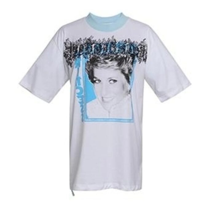 Camiseta de pantalones cortos con estampado de la princesa Diana de Off-White