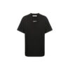 Camiseta de pantalones cortos con estampado de letras en la espalda, color negro
