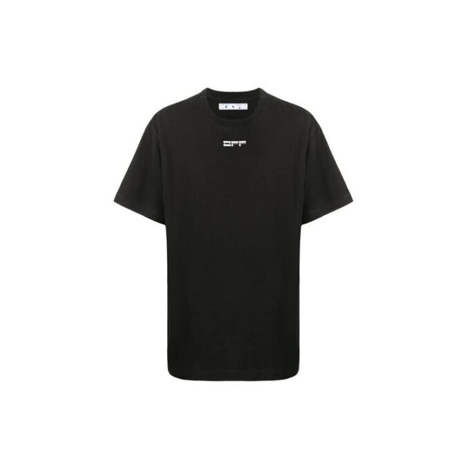 Camiseta de pantalones cortos con estampado de letras en la espalda, color negro