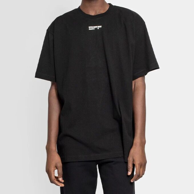 Camiseta de pantalones cortos con estampado de letras en la espalda, color negro