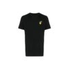 Camiseta de pantalones cortos con estampado Earth bordado, negra