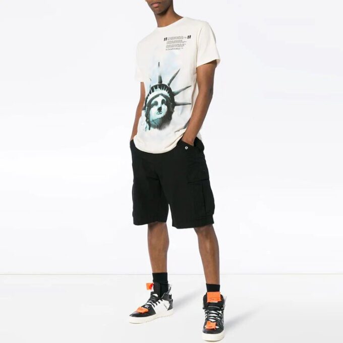 Camiseta de pantalones cortos de algodón Liberty SS19