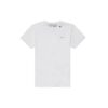 Camiseta de pantalones cortos para hombre con logo sin rematar, color blanco