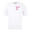 Camiseta de skate con bolsillo y diseño de flecha «Blanco/Morado»