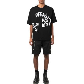 Camiseta de skate oversize con rotulador «Negro»