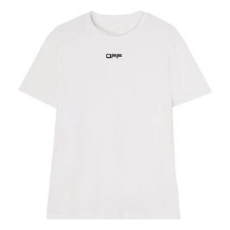 Camiseta deportiva de manga corta con silueta de flecha «Blanco Negro»