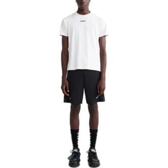 Camiseta deportiva de manga corta con silueta de flecha «Blanco Negro»