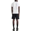 Camiseta deportiva de manga corta con silueta de flecha «Blanco Negro»