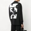 Camiseta deportiva de manga larga con estampado del logotipo, negra