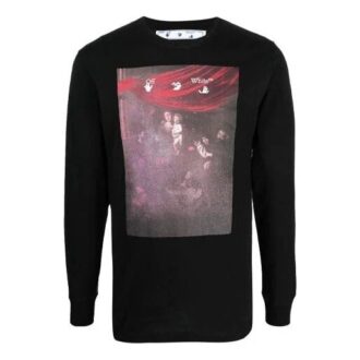Camiseta deportiva de manga larga con logo estampado, temporada primavera-verano 2021, color negro