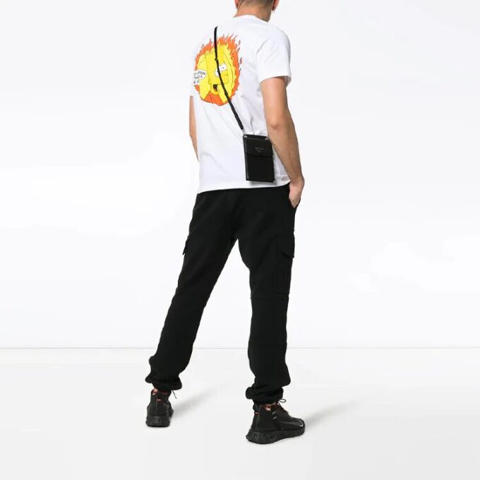 C/O Virgil Abloh Camiseta slim de manga corta con estampado de llamas para hombre en Pantalones Cortos