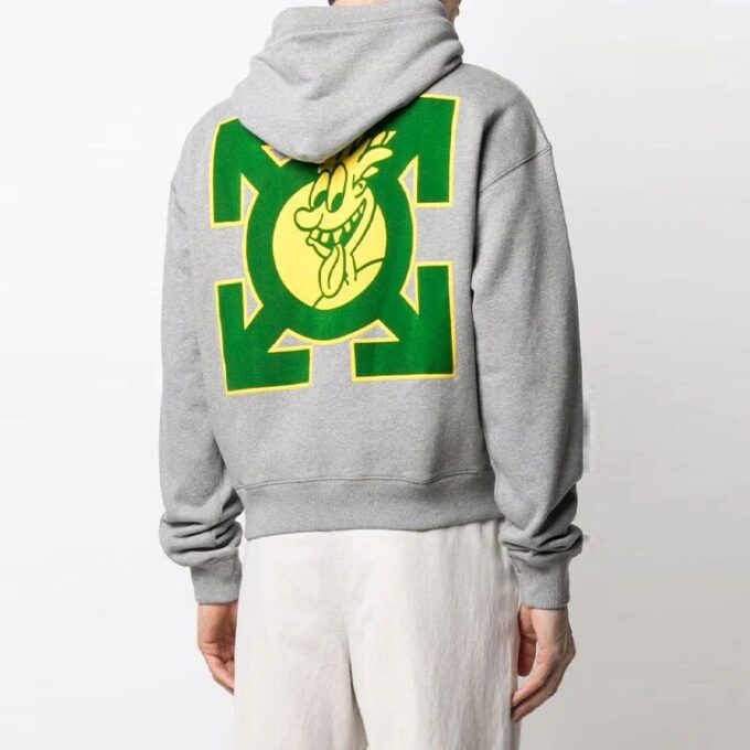 Camiseta gris de manga corta para hombre Off-White con estampado de logotipo FW21