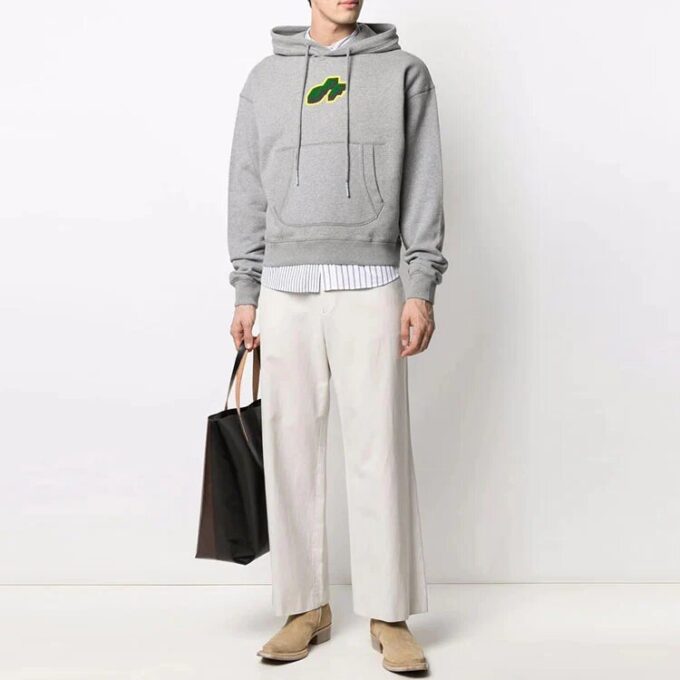 Camiseta gris de manga corta para hombre Off-White con estampado de logotipo FW21