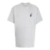 Camiseta gris de manga corta y corte holgado con cuello redondo y estampado del logotipo de Off-White para hombre, colección FW21