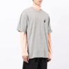 Camiseta gris de manga corta y corte holgado con cuello redondo y estampado del logotipo de Off-White para hombre, colección FW21