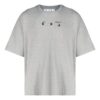 Camiseta gris de manga corta y corte holgado con estampado del logotipo Off-White para hombre FW21