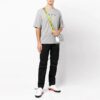 Camiseta gris de manga corta y corte holgado con estampado del logotipo Off-White para hombre FW21