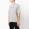 Camiseta gris de manga corta y corte holgado con estampado del logotipo Off-White para hombre FW21
