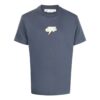 Camiseta gris de pantalón corto con cuello redondo y estampado de logotipo degradado de Off-White para hombre, colección primavera-verano 2022, versión estándar