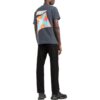 Camiseta gris de pantalón corto con cuello redondo y estampado de logotipo degradado de Off-White para hombre, colección primavera-verano 2022, versión estándar