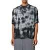 Camiseta gris de pantalón corto y cuello redondo con estampado de logotipo tie-dye de Off-White para hombre, colección FW22, corte holgado