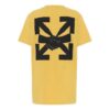 Camiseta holgada de manga corta con estampado de flechas, color amarillo